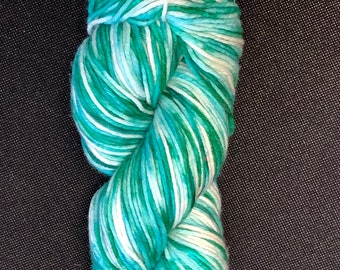 hand painted machine washable worsted yarn - leprechaun