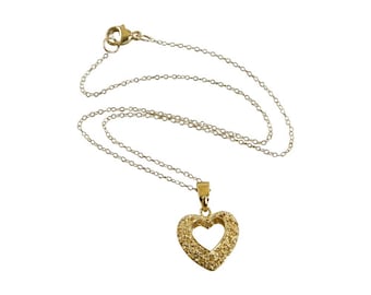 Gold Open Heart Necklace