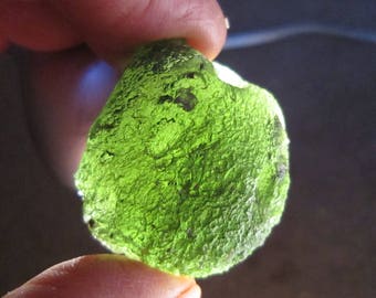 Round shaped Moldavite from Czech Republic , 21 g