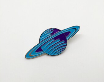 Blue Saturn lapel / enamel pin