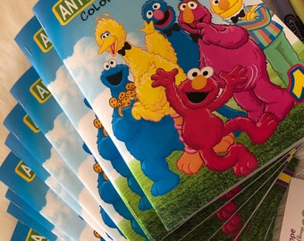 Sesame Street Coloring Book, Sesame Street Party Favor, Sesame Street Favors, Custom Coloring Book, Sesame Street Personalized Coloring Book