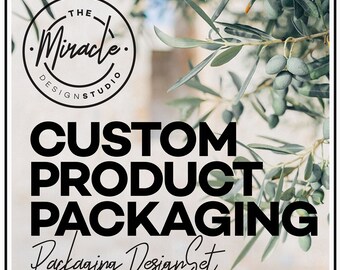 Custom packaging design SET - Product packaging - Custom product label - Graphic design - New Brand