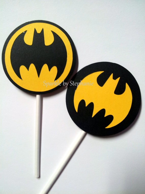 Items similar to Batman Cupcake Toppers Set of 12 on Etsy