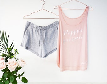 Poppin Prosecco, Wedding Morning, Bridal Pjs, Lounge Set