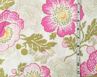 Amy Butler Midwest Modern Fabric, Pink, Green, Yellow, Flower, Floral Quilting Cotton Fabric