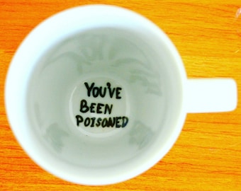 Halloween Table Decor // Funny Coffee Mug // You've Been Poisoned // Spider Web Cup 10 oz