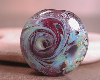 Lampwork Art Glass, Lampwork Focal Bead, Artisan Beads, Purple Lampwork, Divine Spark Designs, SRA