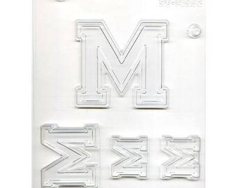 Collegiate Letter "M" Chocolate Candy Mold