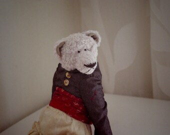 Vano ,Antique Teddy Bear, Vintage Teddy Bear, English Bear, straw filled teddy bear, antique childerns toy,