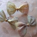 4 Vintage metal, maille, pendant, earring,bows, approx. 66mm