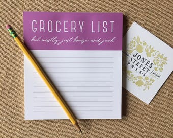 grocery list stationery