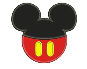 Mickey Mouse Easy Applique (3x3, 4x4, 5x7) - Embroidery Machine Design