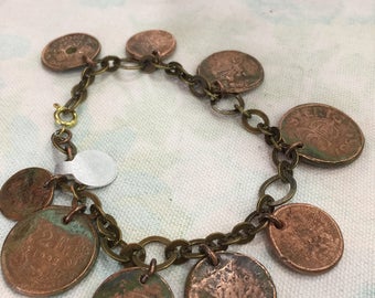 European Copper Coin Bracelet 2