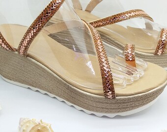 Platform sandals from genius leather