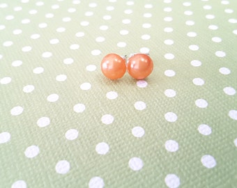 Rich Orange Studs . Earrings