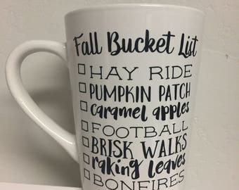 Fall Bucket List Coffee Mug