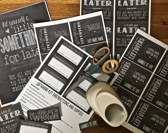 Leftovers To-Go 5 Sheets of Cardstick Labels | Thanksgiving | Friendsgiving | To-Go | To Go | Left Overs