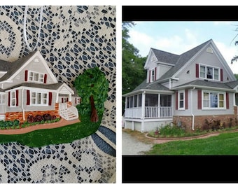 House Ornament, House Warming Gift, Personalized Gift, House Replica, Personalized ornament, Gift Ideas