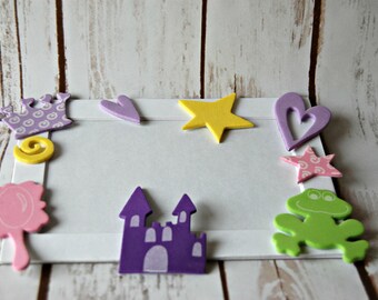 Princesa temática Craft Kit, imán artesanal, actividad fiesta, manualidades para niños, imagen marco fiesta Favor