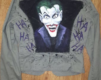 OOAK Handpainted Women's Joker Jacket