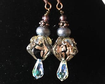 Lampwork bead earrings