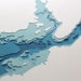 Great Sacandaga Lake - original 8 x 10 papercut art in your choice of color