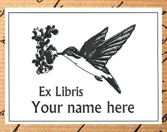 Ex Libris Hummingbird 25 Personalized Booklabels Bookplates