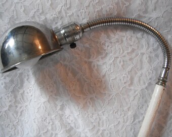 Vintage Industrial Gooseneck Lamp 30s 40s 50s Electric Leviton Desk Table Work Space