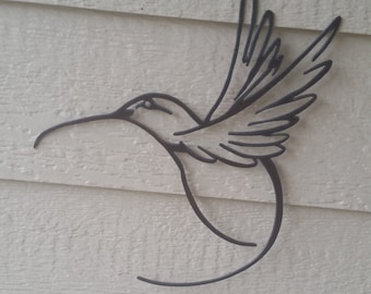 Hummingbird Rustic Hanging Art Metal Hummingbird Custom Steel Hummingbird