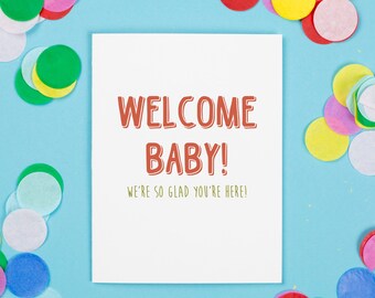 Welcome Baby Card, New Baby, Baby