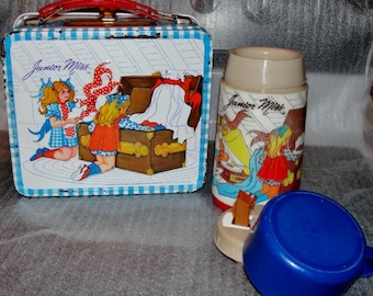 Vintage Junior Miss Lunchbox and Thermos 1970s