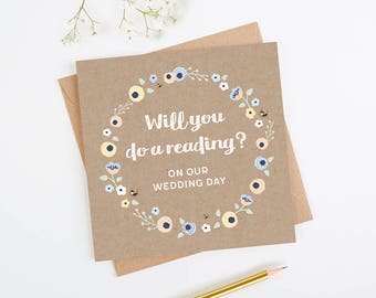 Will You Do A Reading Wedding Card