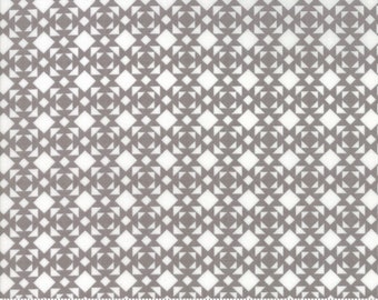 Nest - Linoleum in Pebble Gray: sku 5064-17 cotton quilting fabric by Lella Boutique for Moda Fabrics