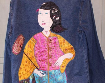 Vintage Oriental Jean Jacket