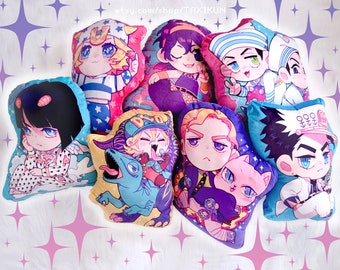 Jojo's Bizarre Adventure Cushion Pillows STUFFED - Large ~16"x16"