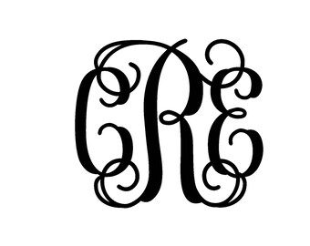 Personalized Monogram Iron On Decal, Custom Iron On Letters, Iron On Vinyl Monogram, Iron on Monogram Initials