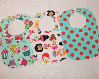 Baby Bibs -Set of 3- Baby gift, Baby care