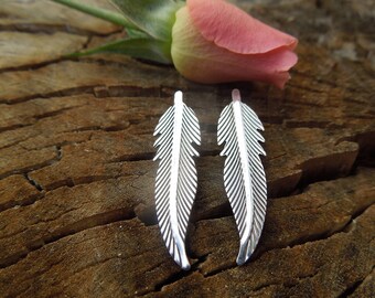 Sterling Feather Lightweight Everyday post Earrings