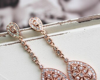 Art Deco Earrings , Vintage Style Crystal Earrings, Great Gatsby Earrings, Wedding Earrings, Crystal Drop Earrings, Stud Earrings