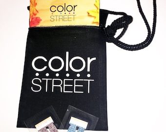 Color Street Zippered Canvas Purse