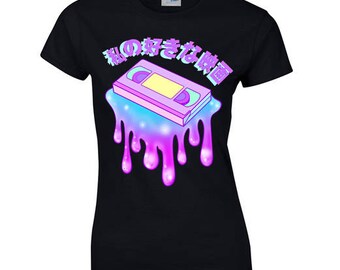 Fairy kei Kawaii Vaporwave Shirt Woman Size VHS