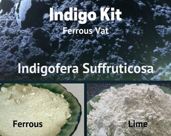 Indigo Kit Ferrous Vat Indigofera Suffruticosa - Natural Dyes