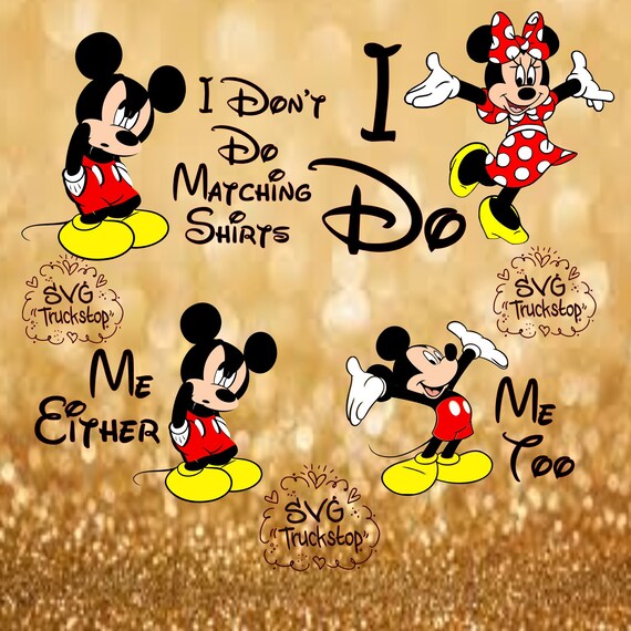 Download svg disney svg i dont do matching shirts cutting file SVG file