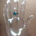 Green Apophyllitte and Sterling Silver Ring Size 8.5
