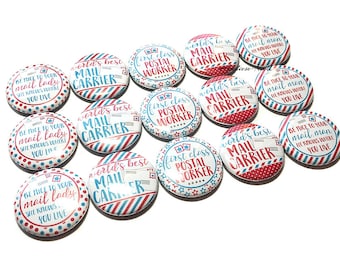 Mail Carrier, 1" Button, Mailman Gift, Mail Lady Gift, Mail Carrier Gift, Mailman Pin, Mailman Flatback, Mailman Pinback, Mailman Decor