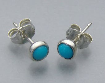 Sleeping Beauty Turquoise 5 mm stud earrings