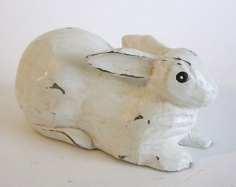 Hand-Carved White Rabbit
