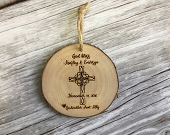 Baptism Ornament, Baptism Christmas Ornament, Baptism Gift, Baptism Gift Boy, Baptism Gift Girl, Personalized Baptism Ornament, ENGRAVED
