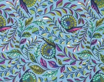 1/2 Yard - Slow & Steady - Pit Crew - Blue Raspberry - Tula Pink - FreeSpirit - Fabric Yardage - PWTP086.BLUER