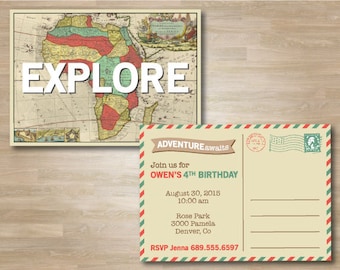 birthday invitation postcards